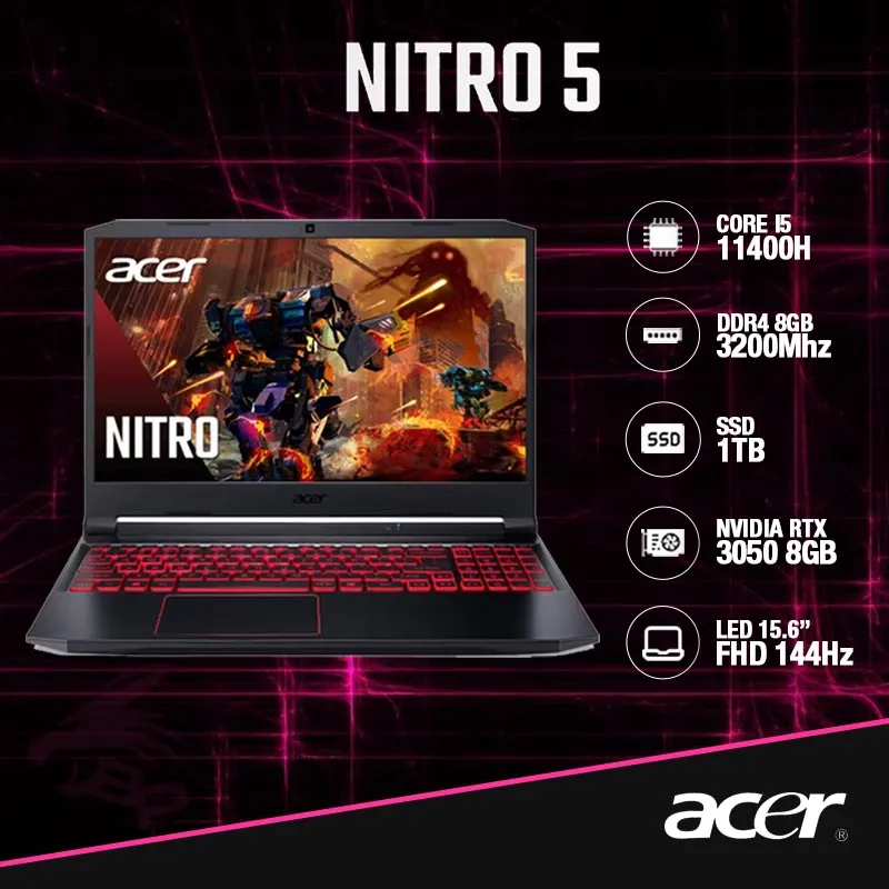 imagen que representa un laptop gamer