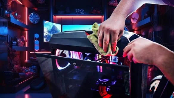 imagen que representa la limpieza de un pc gamer