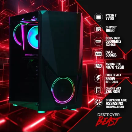 imagen que representa el pc gamer destroyer beast amd