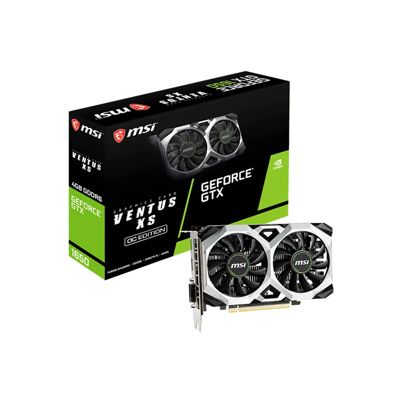 tarjeta-de-video-msi-gtx-1650-d6-ventus-xs-oc-gddr6-4gb-foto-1 Foto que representa una tarjeta de video msi